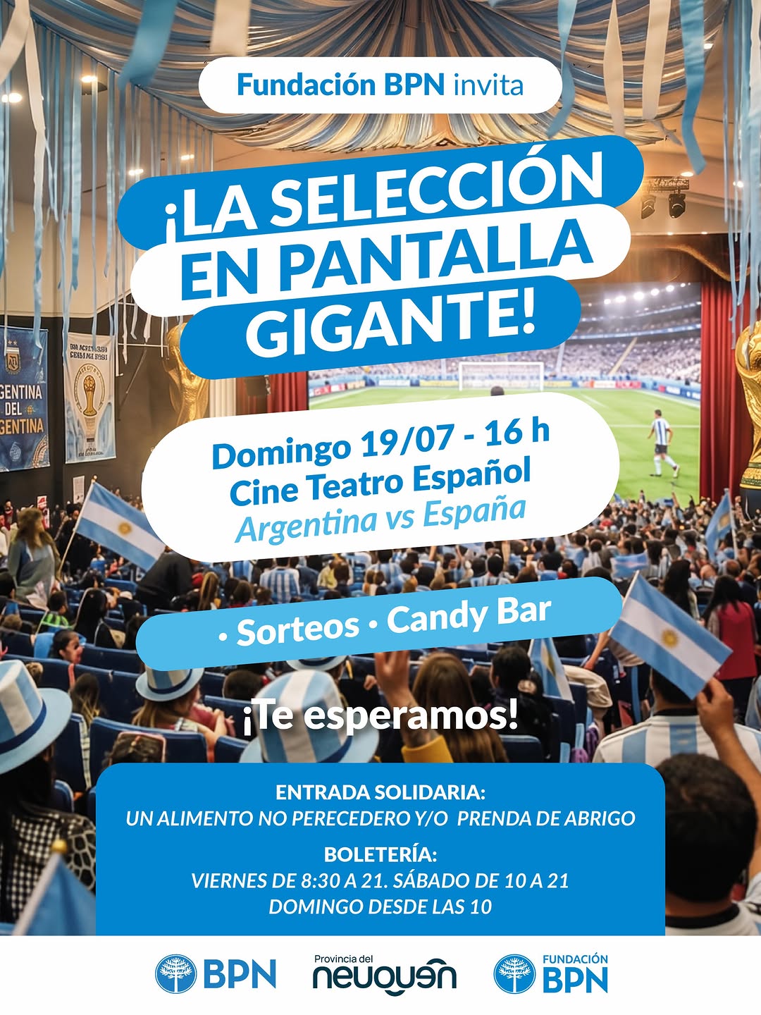 Argentina vs. España en pantalla gigante